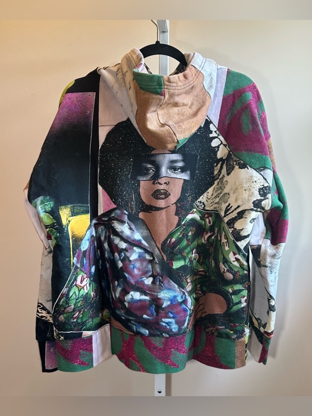 Rome Pays Off Mickalene Thomas Afro Goddess Hoodie Sweatshirt Large - Picture 2 of 9